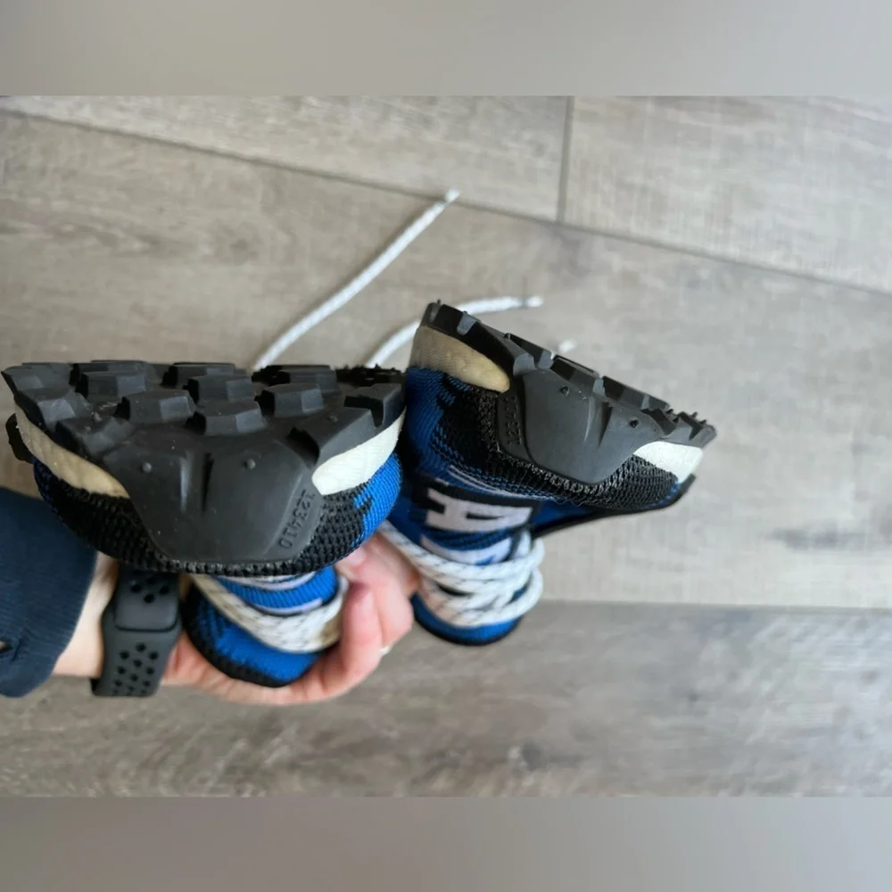 adidas NMD Hu Pharrell x BBC Blue Plaid Size 4